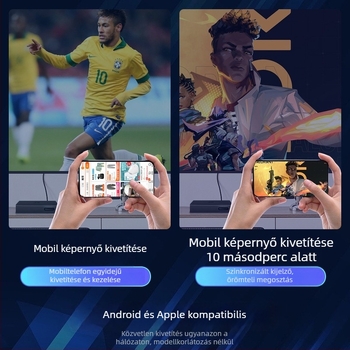 Okos vezeték nélküli Wi‑Fi tévébox, 4K hálózati set‑top box, képernyővetítés, alkalmas médialejátszókhoz