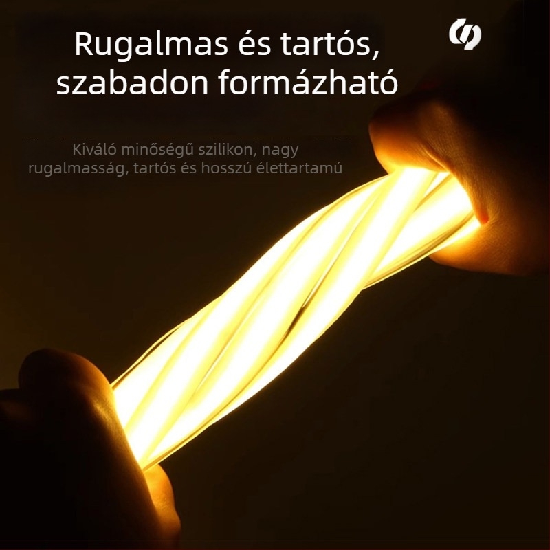 220V COB LED-szalag beltéri használatra – hálószoba, éjjeliszekrény, nappali, televízió hátfala a falon, dugaszos táp, atmoszférikus világítás