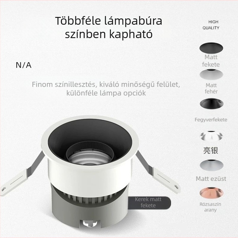 Beépített LED spot a nappaliba, beépített mennyezeti downlight, anti-glare, COB falmosó lámpa 75 lyukkal