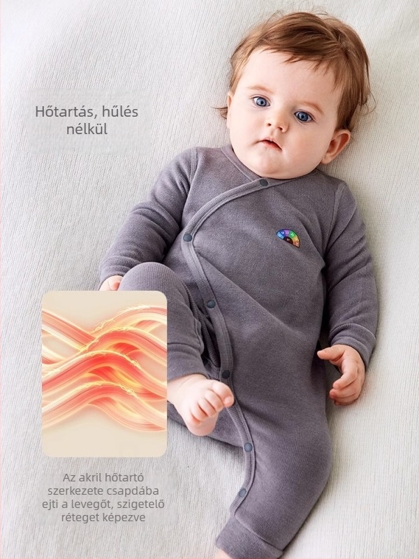 Téli termális egyrészes babaruha újszülötteknek, hosszú ujjú, uniszex