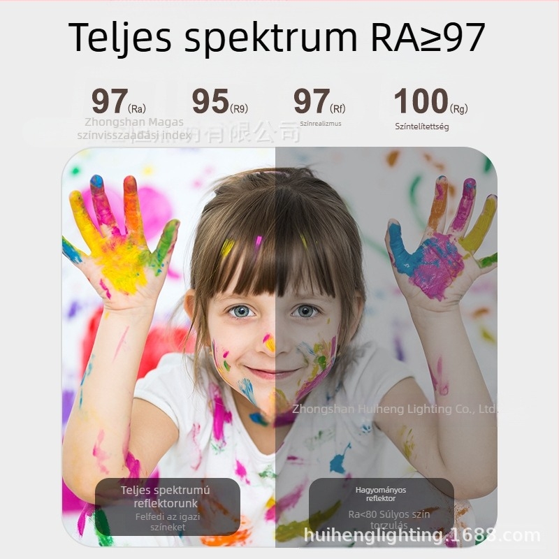 FOOC LED beépített spotlámpa, 55 mm nyílás, anti‑glare, teljes spektrum, otthoni és kereskedelmi használatra (főfény nélkül)