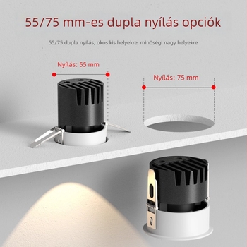 Testreszabott alacsony feszültségű LED spotlámpa 12V/24V, mély pohárral, anti‑glare funkcióval, beépített mennyezeti világítás nappaliba, otthonra, lakókocsira és hotelbe