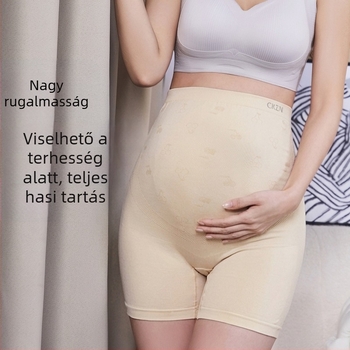 Varrat nélküli kismama bugyi, magas derekú, 3D pocaktámogatás, plusz méret, két az egyben leggings, kibővített ágyékrész