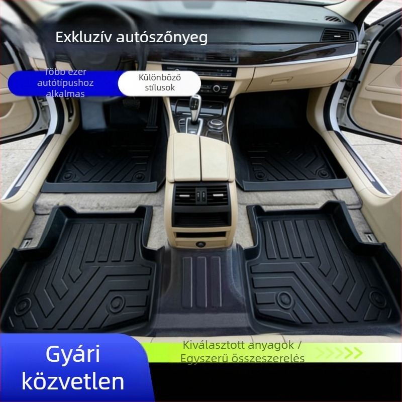 Speciálisan illeszkedő autópadlók, szagmentes, környezetbarát, vízálló, csúszásmentes, TPE anyagból
