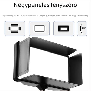 40W fotófény kettős áramellátással (akku és hálózati), ABS puha fény panel, szépségfény, háromszínű LED élő közvetítéshez, állítható fényerő