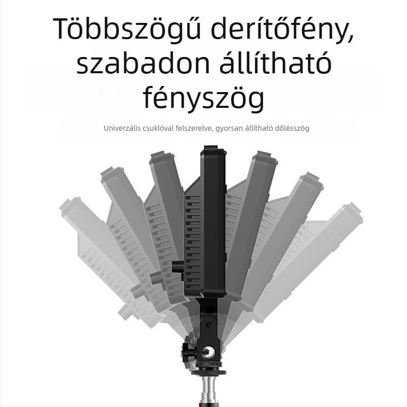 40W fotófény kettős áramellátással (akku és hálózati), ABS puha fény panel, szépségfény, háromszínű LED élő közvetítéshez, állítható fényerő