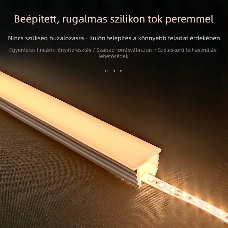 Kültéri vízálló szilikon LED-szalag, 24V, hajlékony és beépíthető, 120 LED 2835, 12W, hossz 100 m