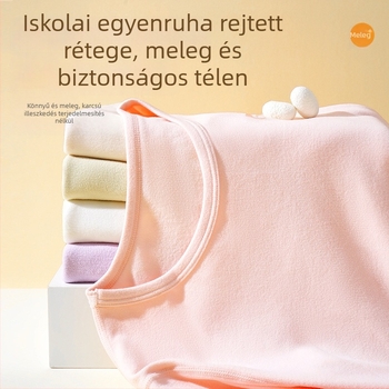 Lányoknak szánt melegítő fehérnemű készlet: vastag őszi felső és nadrág, bőrbarát, antibakteriális