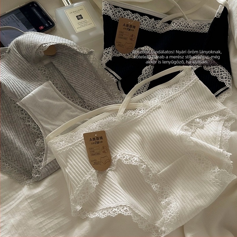 7A pamut női alsónemű, légáteresztő jacquard mintával az ágyéknál, puha pamut