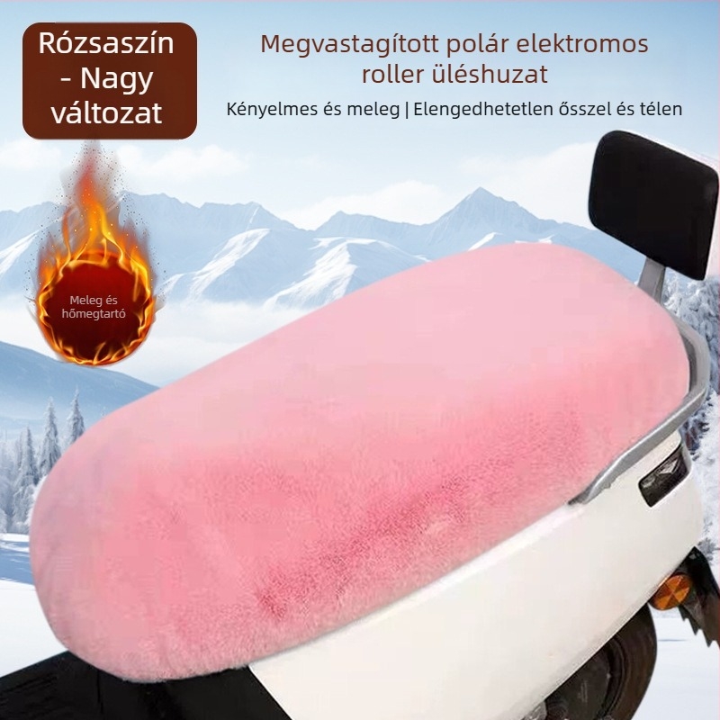 Meleg plüss ülésvédő elektromos motorkerékpárhoz, univerzális minden évszakra