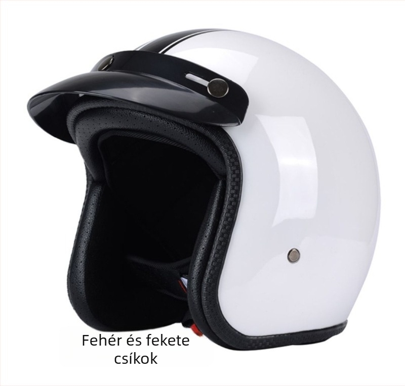 DOT-tanúsítványú retro fél sisak motorkerékpárhoz – univerzális négy évszakos, férfiaknak