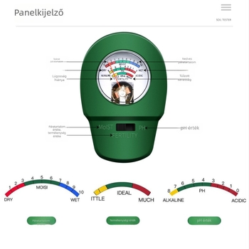 Talaj 3 az 1-ben mérőműszer: pH, nedvesség és termékenység