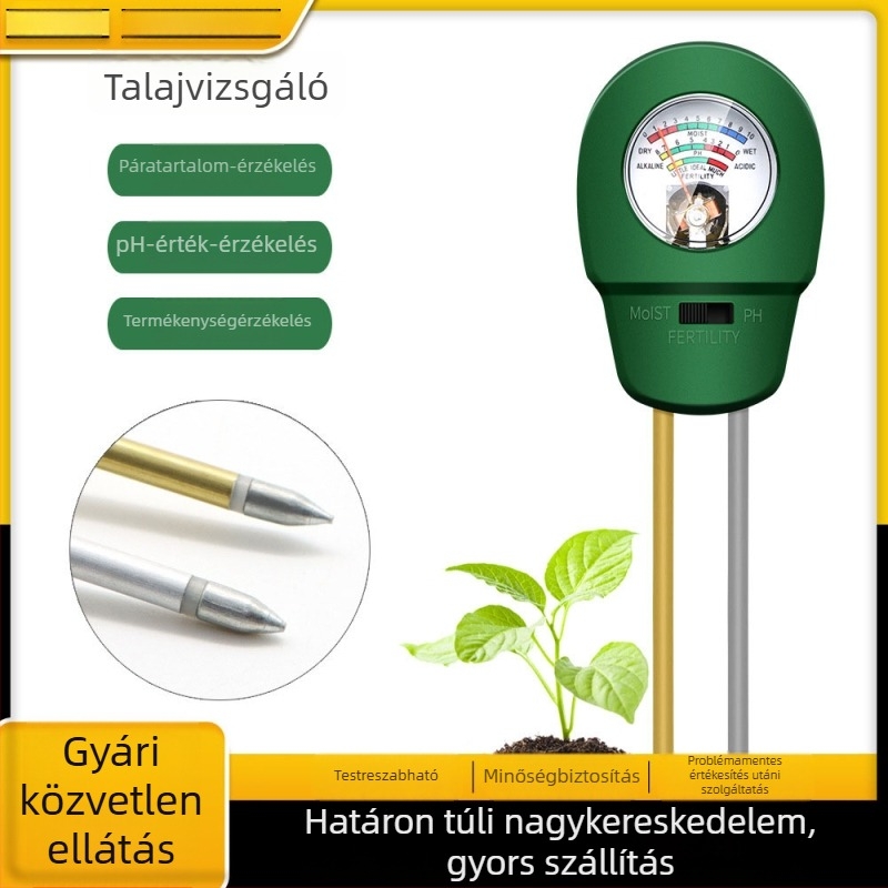 Talaj 3 az 1-ben mérőműszer: pH, nedvesség és termékenység