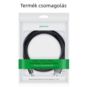 Jinghua USB Boost kábel, 5V-ról 12V-ra, 1A, kerek véggel 5,5×2,5 mm, 1 m – vészhelyzeti tápegység routerhez és ONT‑hoz