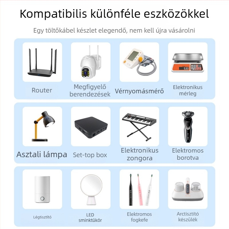 Jinghua USB Boost kábel, 5V-ról 12V-ra, 1A, kerek véggel 5,5×2,5 mm, 1 m – vészhelyzeti tápegység routerhez és ONT‑hoz