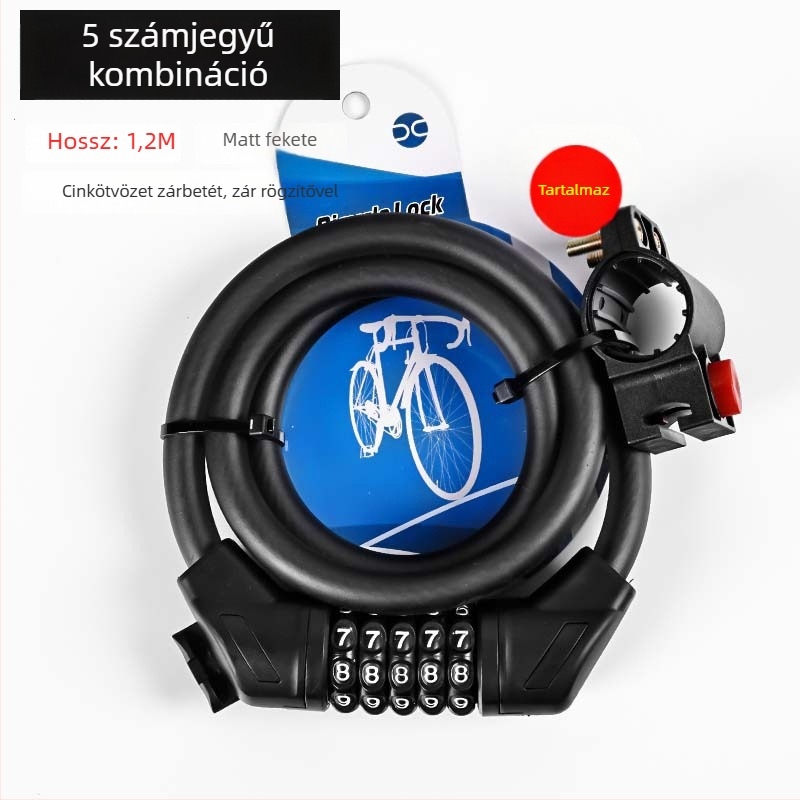 Hegymászó kerékpár zár kódos lopásvédelmi mechanizussal, hordozható acélkábel zár elektromos kerékpárokhoz, kerékpár kiegészítők