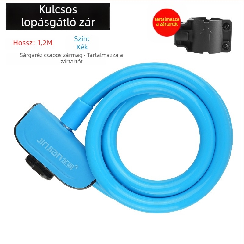Hegymászó kerékpár zár kódos lopásvédelmi mechanizussal, hordozható acélkábel zár elektromos kerékpárokhoz, kerékpár kiegészítők