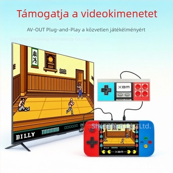 X8M 500 az 1-ben hordozható gyerekeknek szánt játékkonzol – oktatási puzzle kalandok, AV kimenet