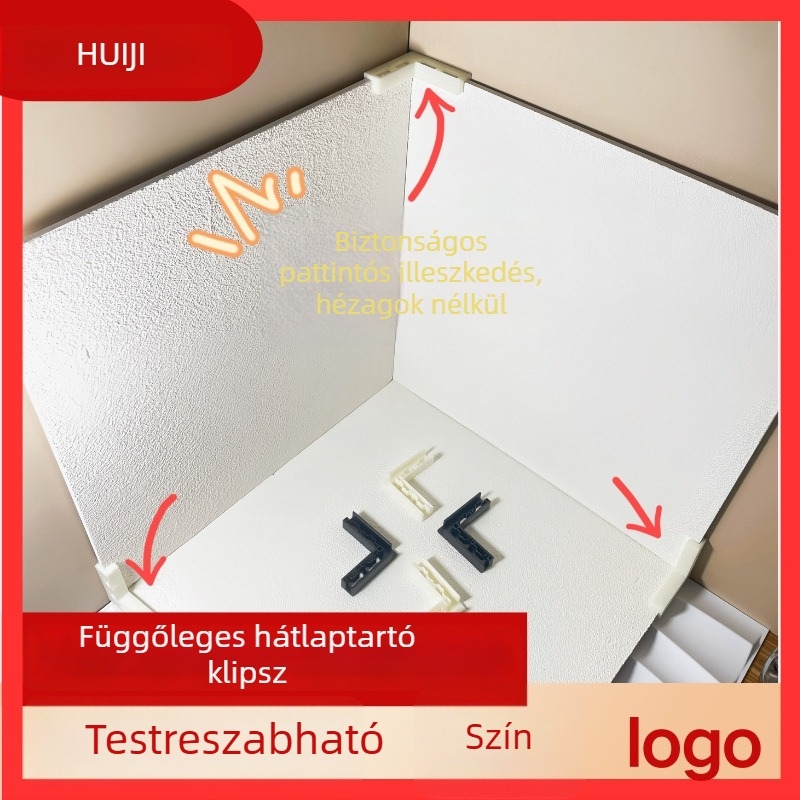 ABS műanyag sarokkapocs fotóháttérhez, függőleges rögzítő, 5 mm