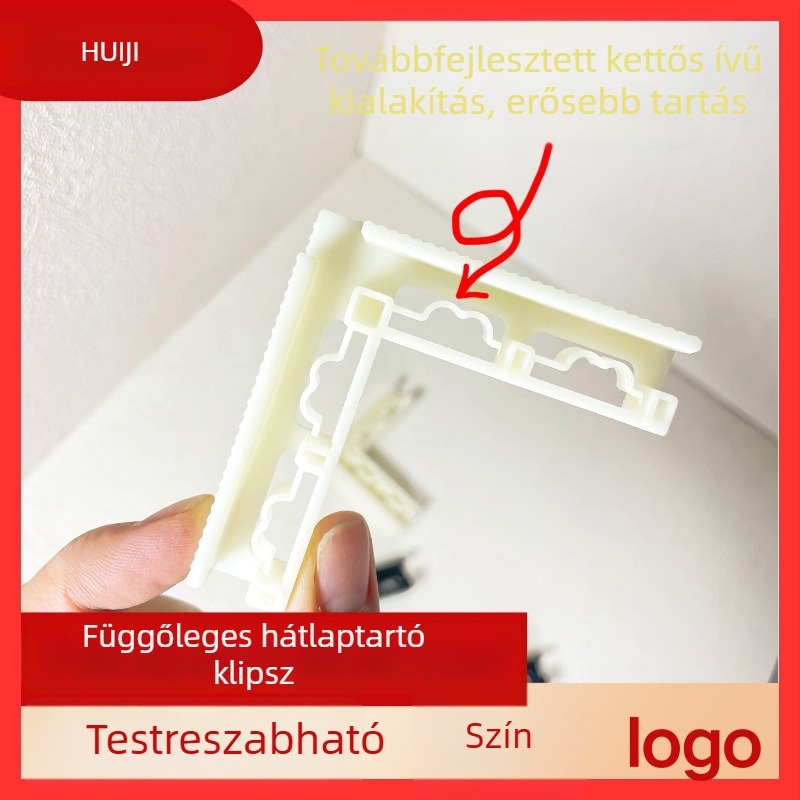 ABS műanyag sarokkapocs fotóháttérhez, függőleges rögzítő, 5 mm