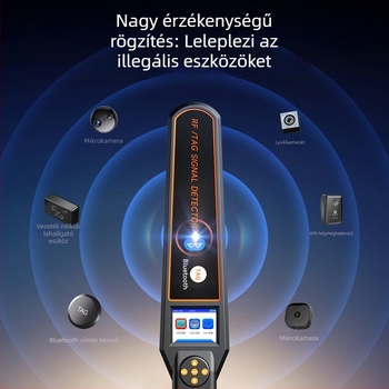 Autó GPS-detektor, anti-kémkeresés és anti-megfigyelés, vezeték nélküli jelek detektálása, AirTag detektálás, szkennelés és észlelés, védelem a rejtett kamerás felvétel ellen