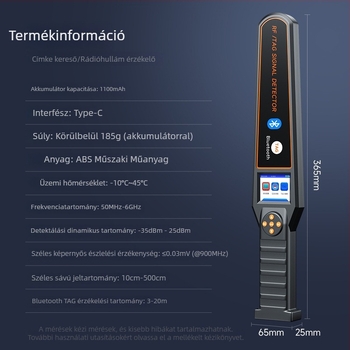 Autó GPS-detektor, anti-kémkeresés és anti-megfigyelés, vezeték nélküli jelek detektálása, AirTag detektálás, szkennelés és észlelés, védelem a rejtett kamerás felvétel ellen