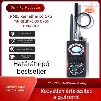 K68S GPS-es rejtett kamera detektor – anti-spy, anti-hallgatás és anti-követés elleni védelem