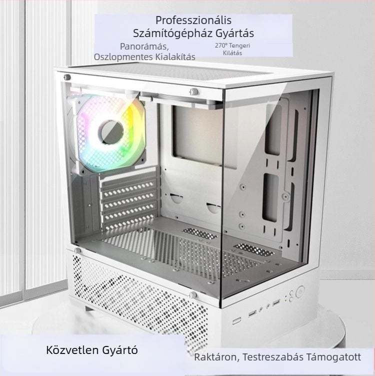 X-2 Sea View Room számítógép ház – MATX/ATX középmagos torony, acél, tápellátás mellékelve, elülső USB 3.0