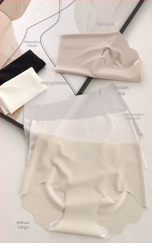 Női magas derekú, légáteresztő, ultrakönnyű nylon anyagú alsónemű selyem béléssel