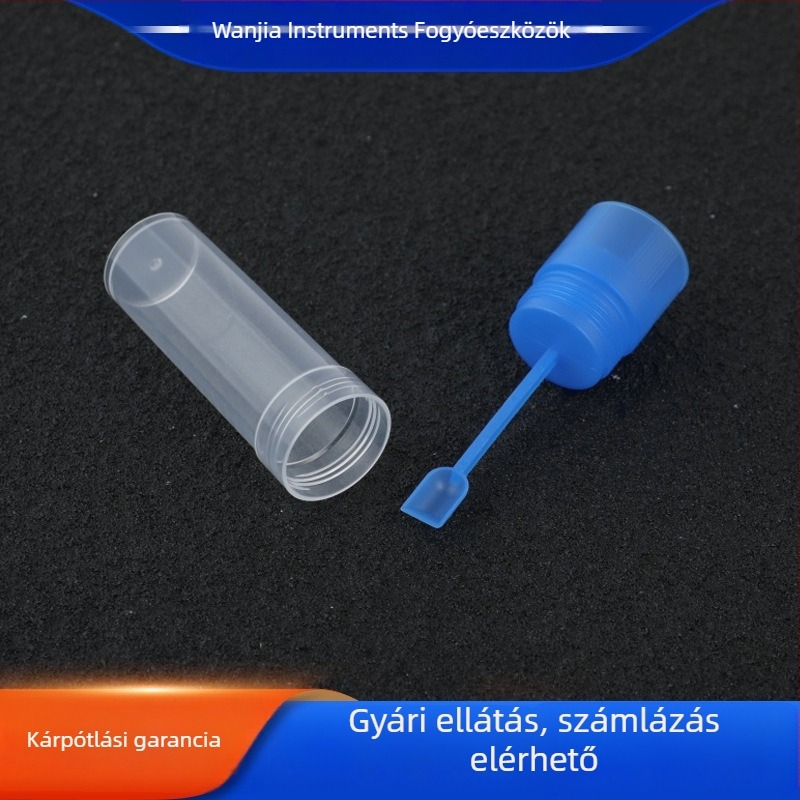 15 ml-es székletgyűjtő pohár belső menetes kupakkal, székletmintavételi cső