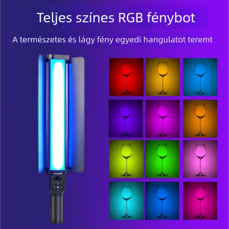 ZGRL2000RGB RGB teljes színű LED rúd, kézi töltőfény élő közvetítésekhez és videófelvételekhez