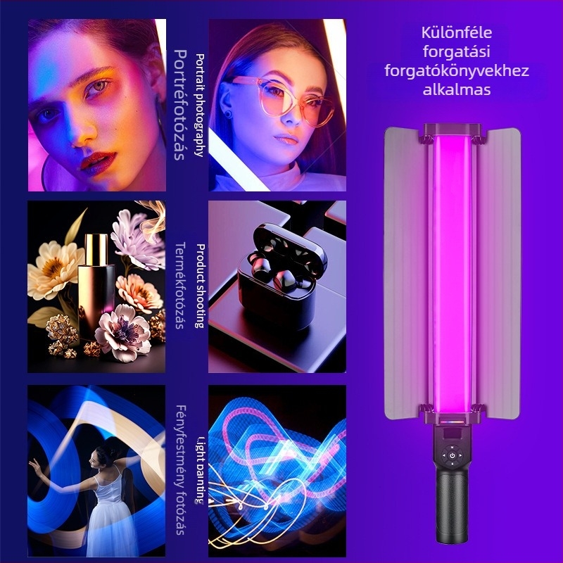 ZGRL2000RGB RGB teljes színű LED rúd, kézi töltőfény élő közvetítésekhez és videófelvételekhez