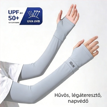 Új stílusú UV-védő Ice Silk ujjvédők, varrás nélküli, légáteresztő, laza fazon, UV védelem, divatos