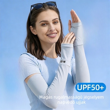 Új stílusú UV-védő Ice Silk ujjvédők, varrás nélküli, légáteresztő, laza fazon, UV védelem, divatos
