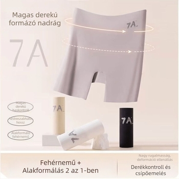 7A női magas derekú biztonsági short Ice Silk anyagból, 3-in-1 shapewear alsónemű a has kontrolljáért és a csípőemelésért, élek nélkül