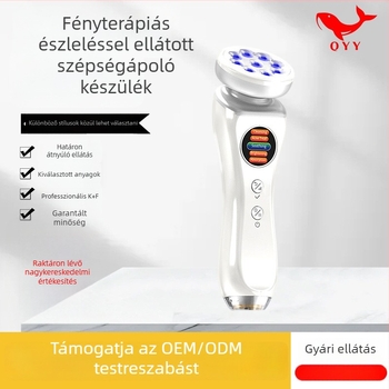 Otthoni arcápoló készülék nyugtató masszázzsal, ionterápiával, ultrahangos fényterápiával és nedvességmérő funkcióval