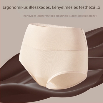 Modal anyagú női magas derekú alakformáló alsó, hosszított ágyékkal, egyszínű, haskontrollal, pamut bélés a nyílásnál, antibakteriális