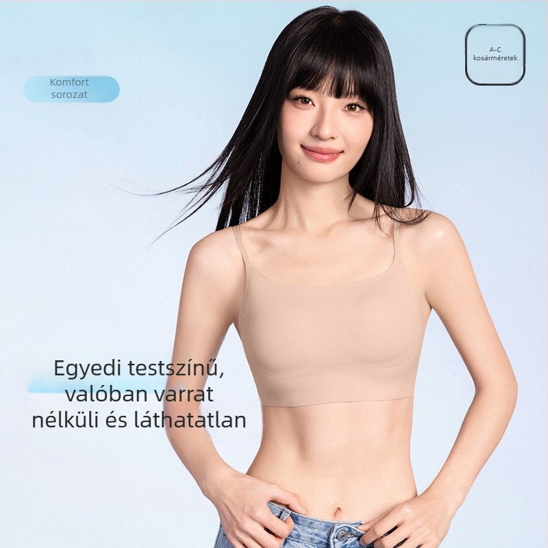 Sima, láthatatlan melltartó-vest beépített párnával és légáteresztő hátsó résszel