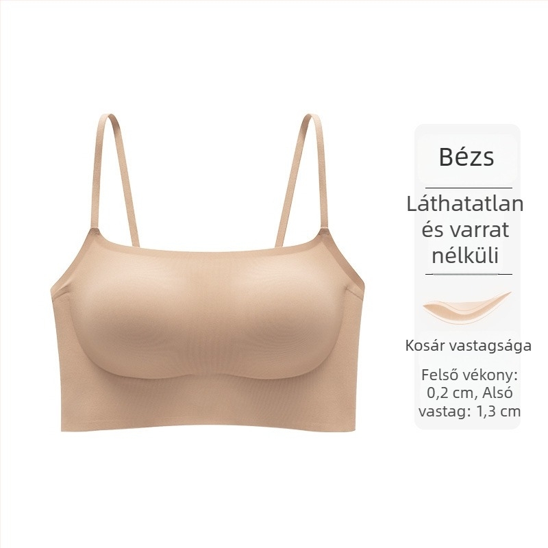 Sima, láthatatlan melltartó-vest beépített párnával és légáteresztő hátsó résszel