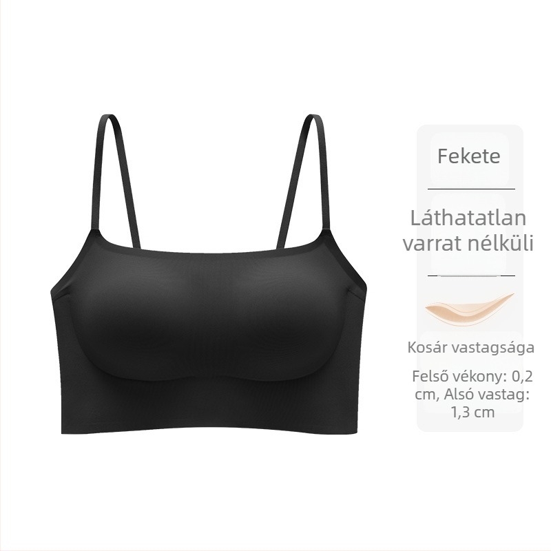 Sima, láthatatlan melltartó-vest beépített párnával és légáteresztő hátsó résszel