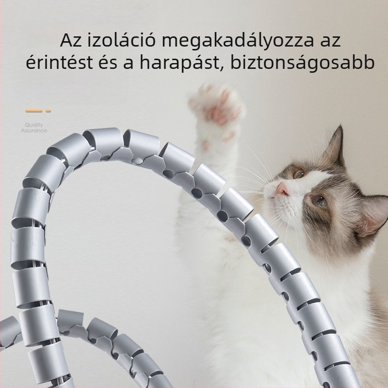 Számítógép-kábel rendező cső, háziállatbiztos harapás elleni védőburkolat kiálló kábelekhez