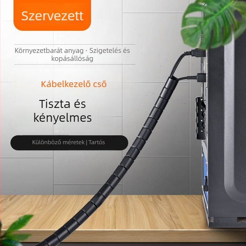 Számítógép-kábel rendező cső, háziállatbiztos harapás elleni védőburkolat kiálló kábelekhez