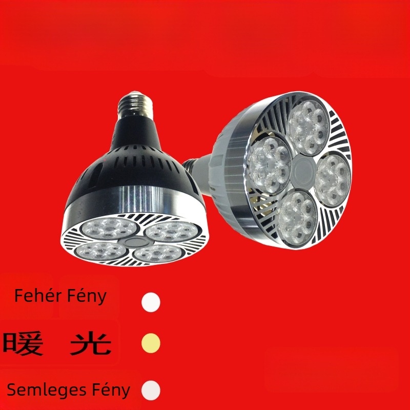 35W PAR30 LED spotlámpa, 220V, csendes ventilátorral, fehér-meleg neutrális fény kereskedelmi üzletekhez
