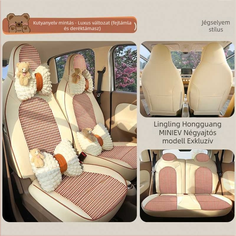 Wuling Mini ülésvédők négyajtós kivitelhez, a Hongguang EV Mini negyedik generációjához, négy évszakos autóülés párnák