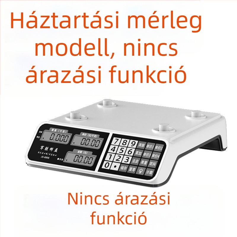 Kompakt 30 kg-os elektronikus mérleg üzleti felhasználásra, pontos konyhai mérleg zöldségüzlethez és standon történő értékesítéshez