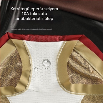 Női magas derekú csipkés alsónemű, has- és farizmok emelése, légáteresztő, antibakteriális mulberry selyem bélés