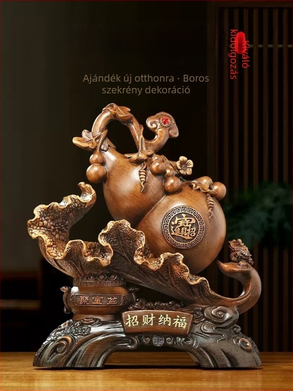 Kínai stílusú gyantából készült díszfigura nappalira, az előszobába vagy TV-állványra – új otthon ajándék