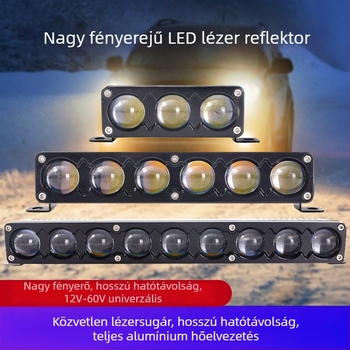 Autó LED lézeres spotlámpa, ködfénnyel az első hűtőmaszkon, külső hosszú- és rövidfény-projekció, tetőre szerelt