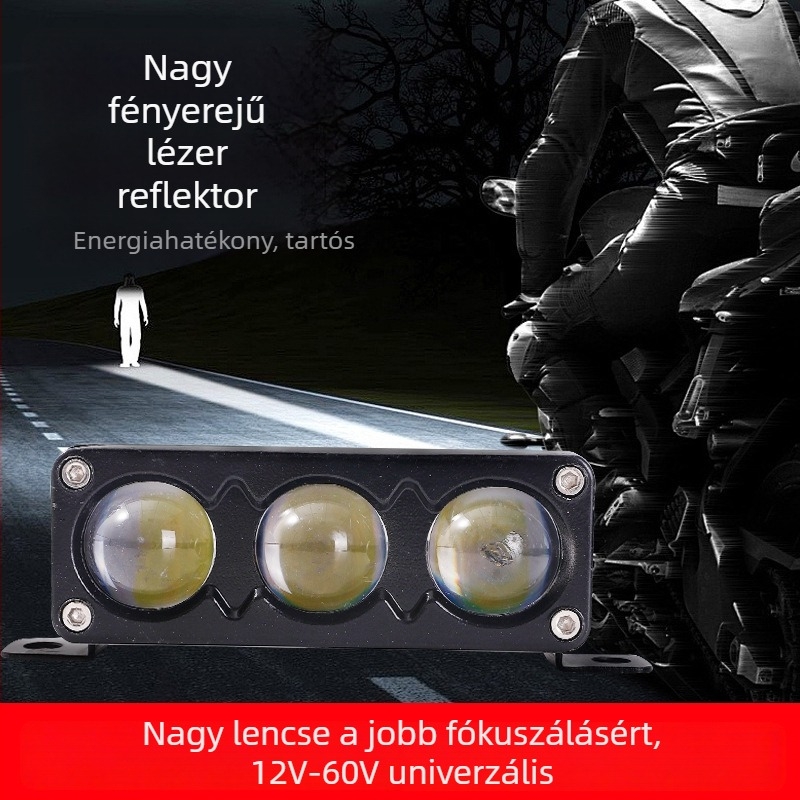 Autó LED lézeres spotlámpa, ködfénnyel az első hűtőmaszkon, külső hosszú- és rövidfény-projekció, tetőre szerelt