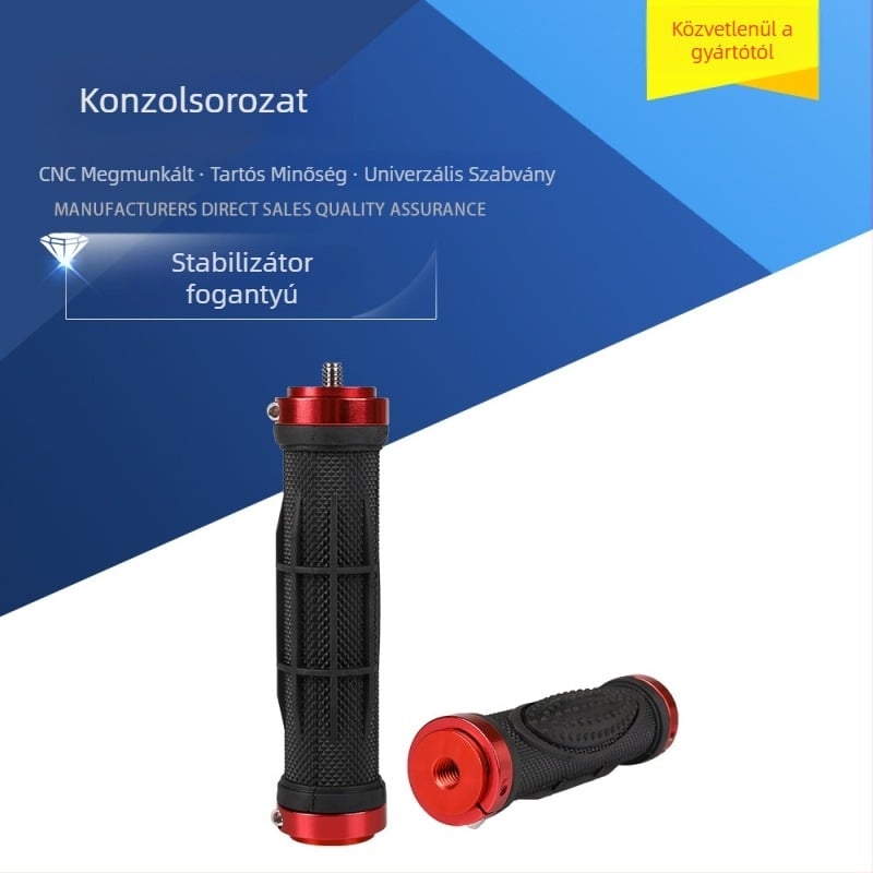 DSLR kamera kézi fogó felső vakutartóval és LED világítással, kompakt kézi stabilizátor